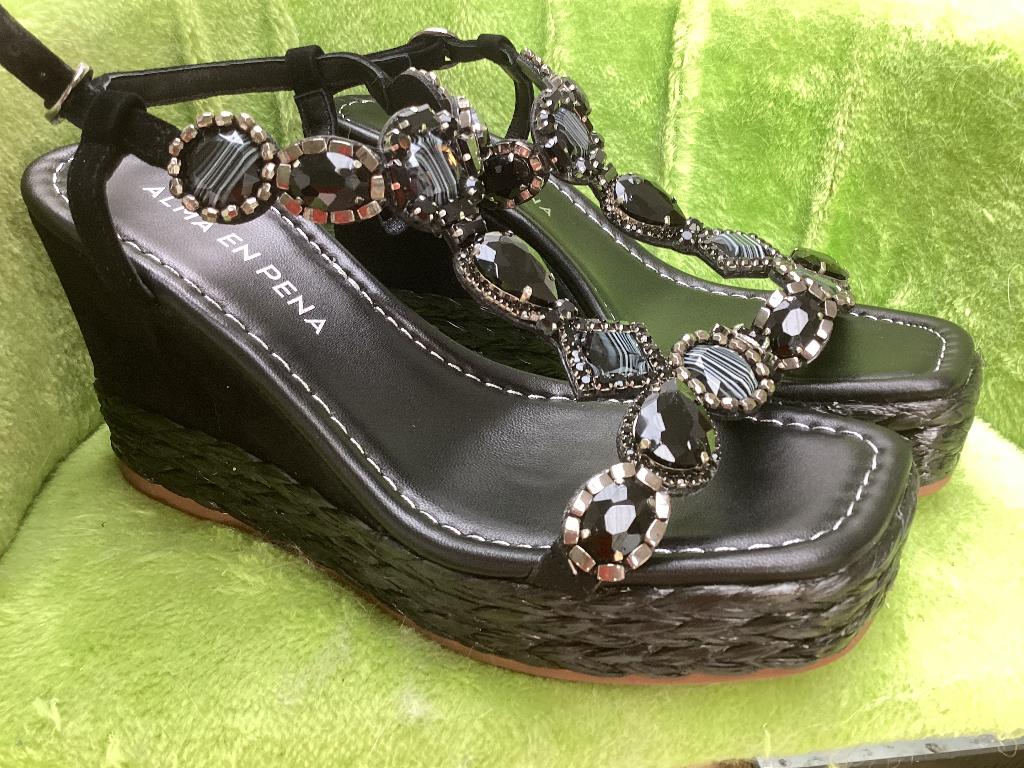 Sandalen merk Alma en Pena maat 39, Kleding | Dames, ANDERE, Zwart, Zo goed als nieuw, Sandalen of Muiltjes
