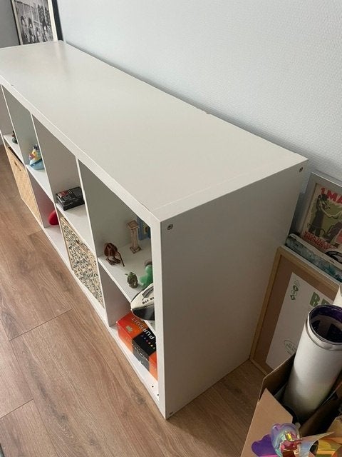 Étagère cube type Kallax blanche, 8 cases (4x2), Enlèvement, Utilisé, Étagère