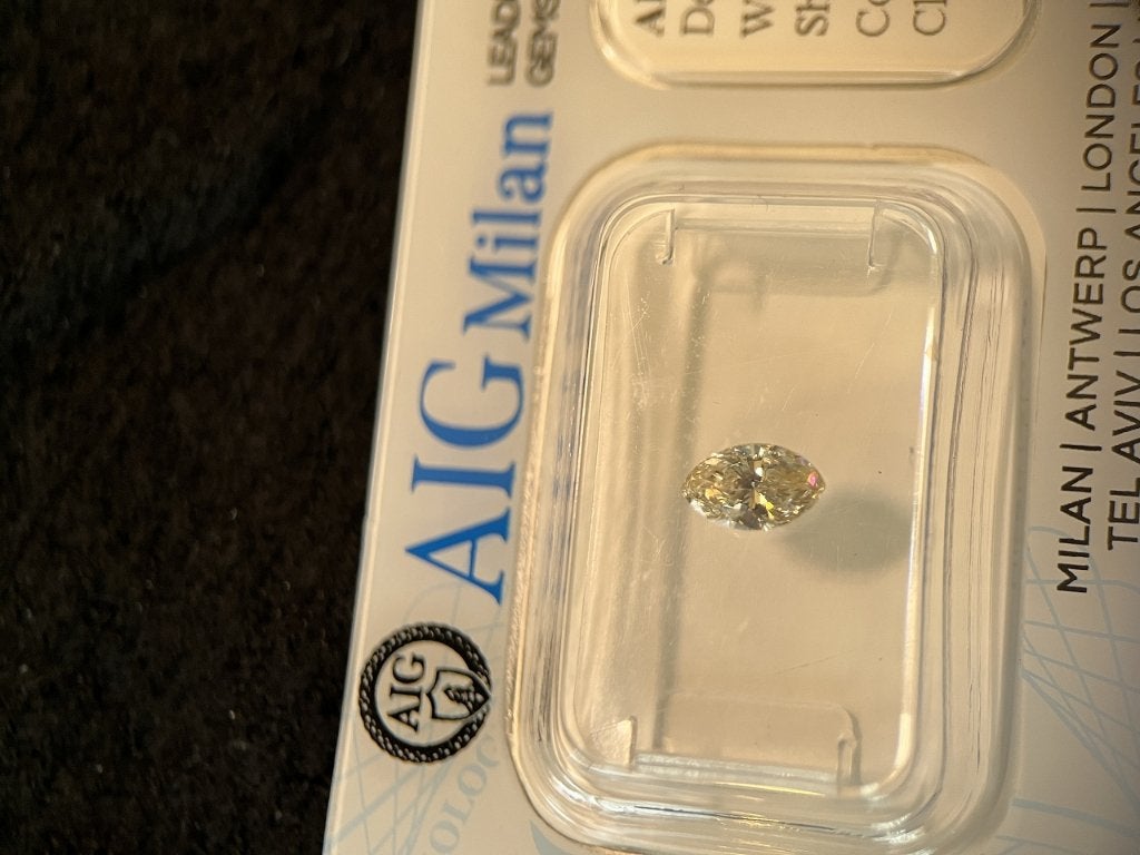 Diamant taille marquise de 0,35 carat Exclusive (1539), Enlèvement ou Envoi, Neuf
