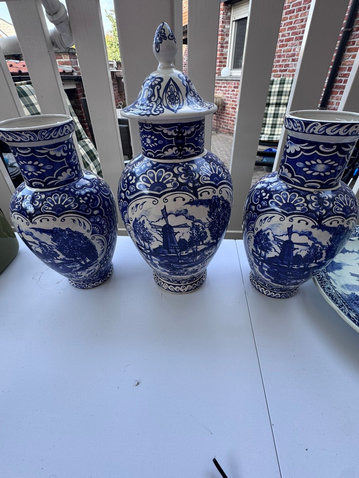 Set vazen Delfts blauw, Ophalen