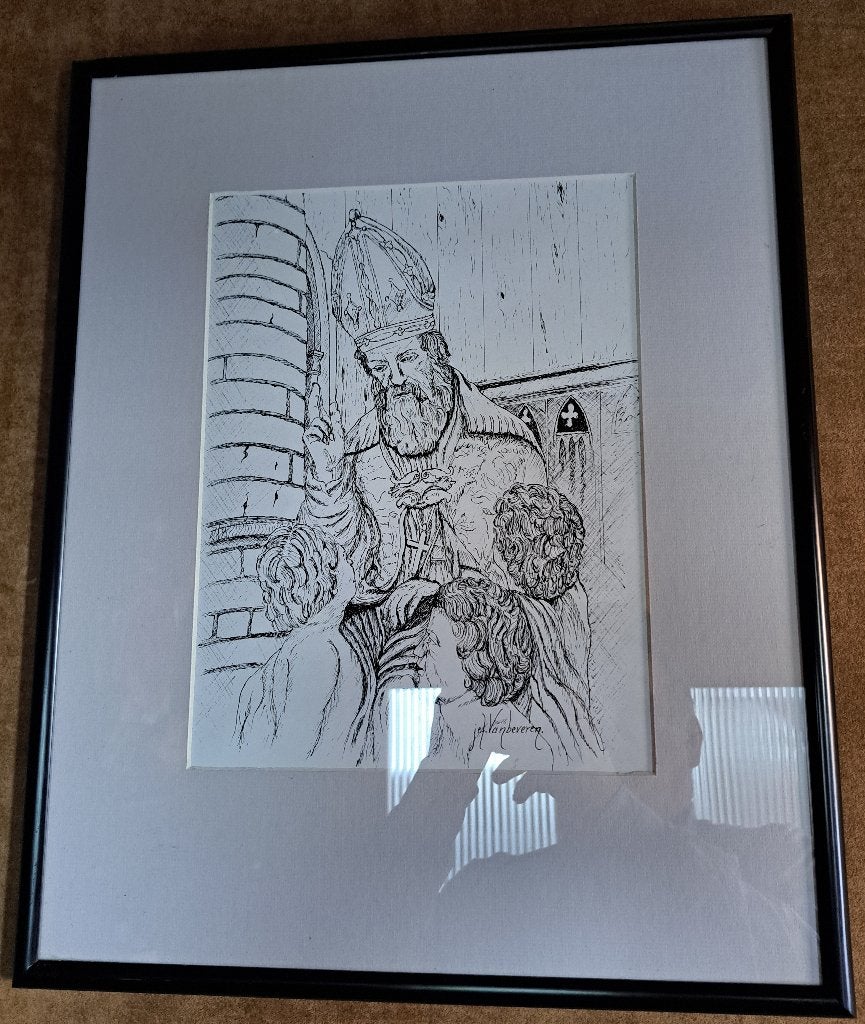 Sinterklaas pentekening Jef Vanbeveren, Ophalen of Verzenden