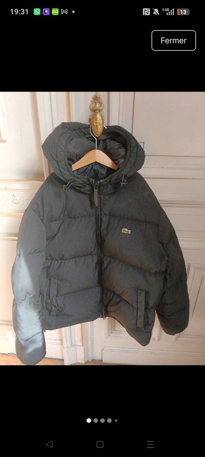 Grosse doudoune Lacoste FR50 US M, Enlèvement ou Envoi, Lacoste, Porté, Taille 48/50 (M)