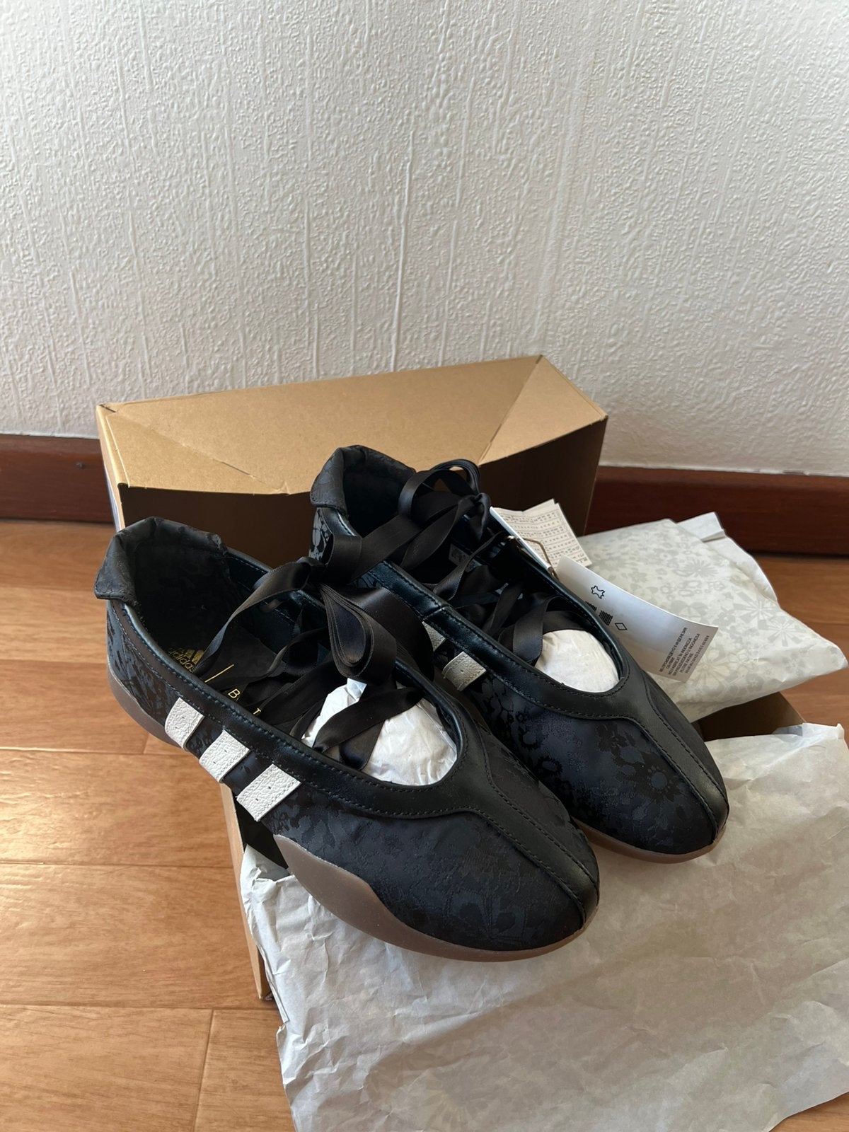 Ballerines Adidas Taekwondo Mei dentelle noire—taille 38, Neuf, Enlèvement ou Envoi, Ballerines, Noir