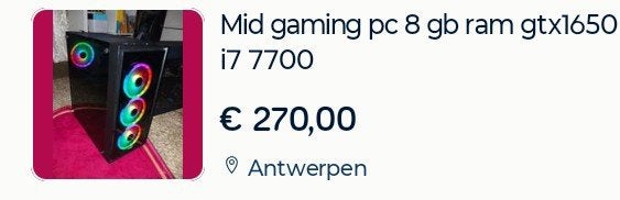 Gaming pc 300 weg is weg !!, Informatique & Logiciels, Ordinateurs de bureau, SSD, Gaming, Enlèvement ou Envoi