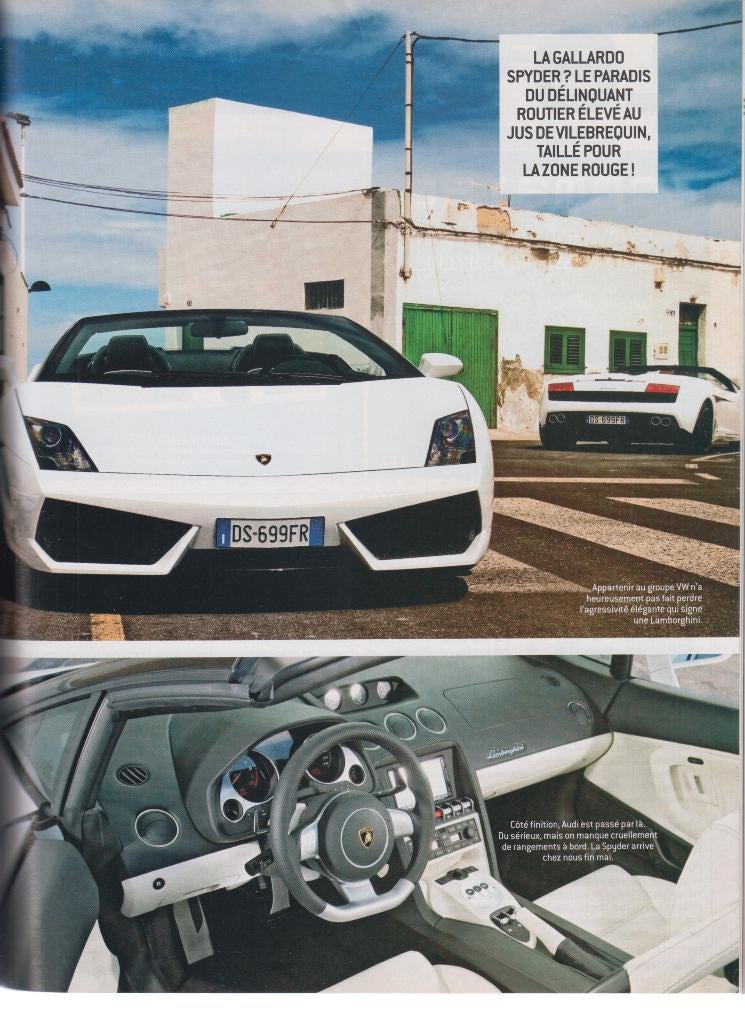 Lamborghini Gallardo spyder voiture de collection, Verzenden, Gelezen