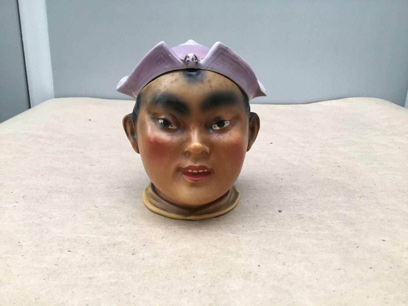 Vintage tabakspot bewaarpot Chinees hoofd jaren 20, Ophalen of Verzenden