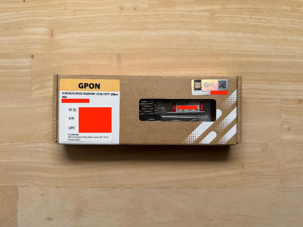 FS XGS-ONU-25-20NI Proximus XGS-PON SFP+ ONT module, Computers en Software, Routers en Modems, Nieuw, Router met modem, Ophalen of Verzenden