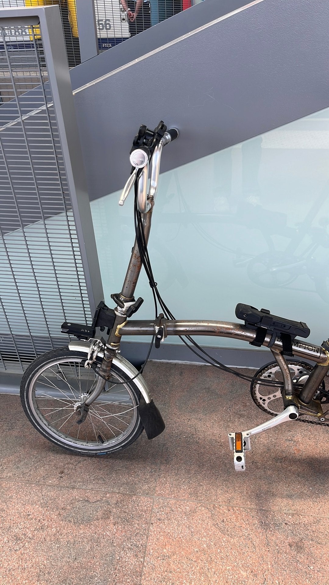Brompton plooifiets, Fietsen en Brommers, Fietsen | Vouwfietsen, Ophalen, Gebruikt, Brompton, Versnellingen