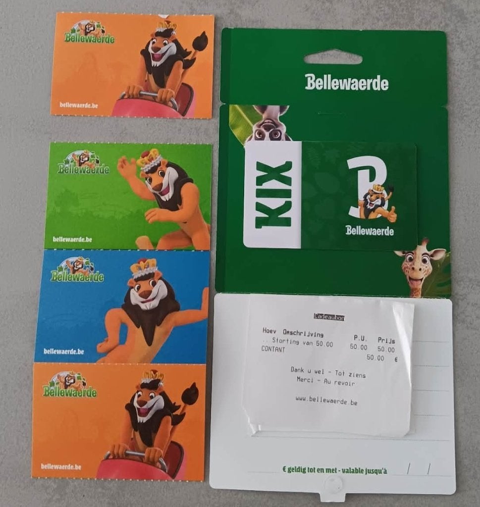 Tickets Bellewaerde + Kix kaart, Tickets en Kaartjes, Drie personen of meer, Ticket of Toegangskaart