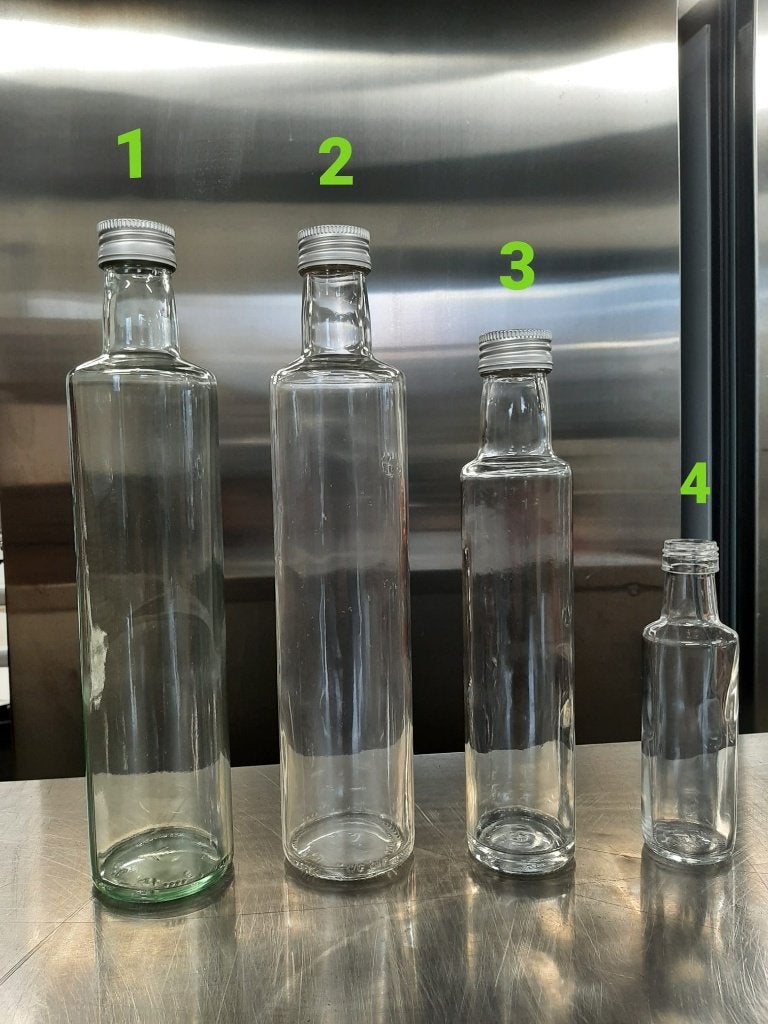50 nieuwe glazen flessen 500ml met schroefdop type Dorica, Ophalen, Nieuw