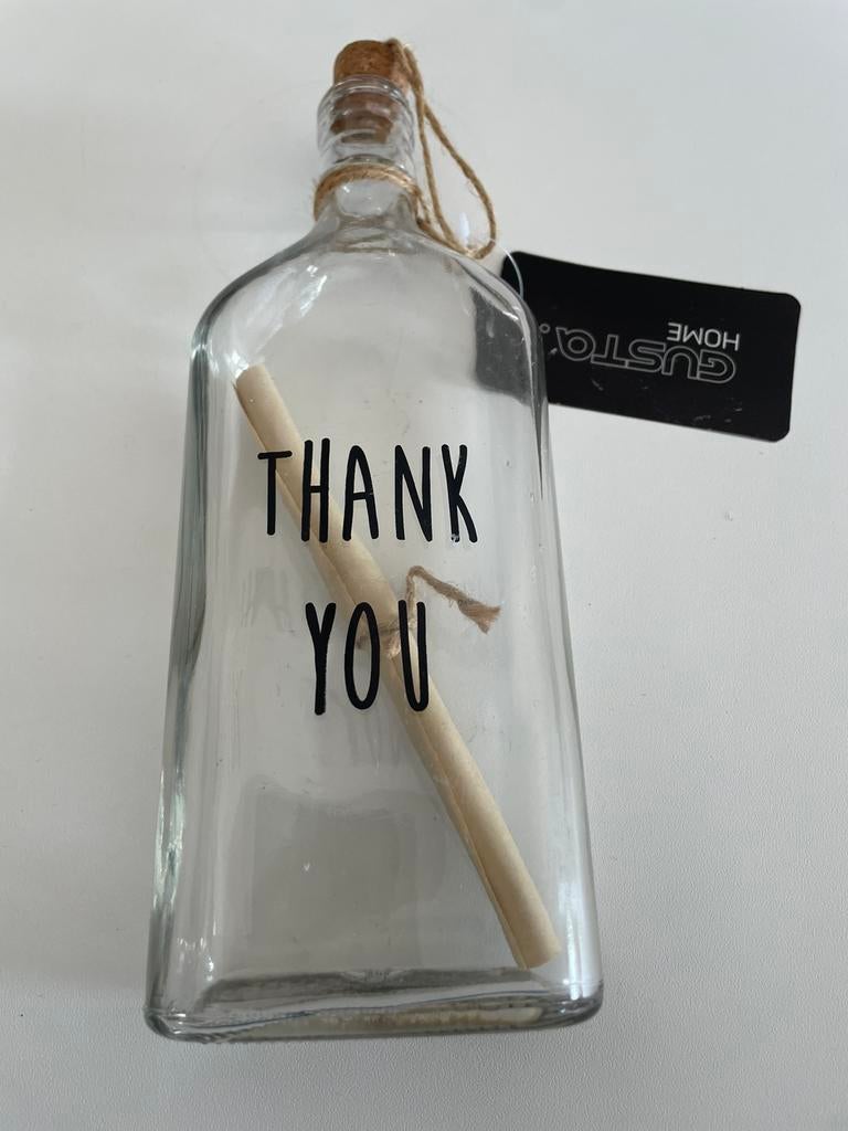 Fles voor dankboodschzp, Ophalen, Nieuw