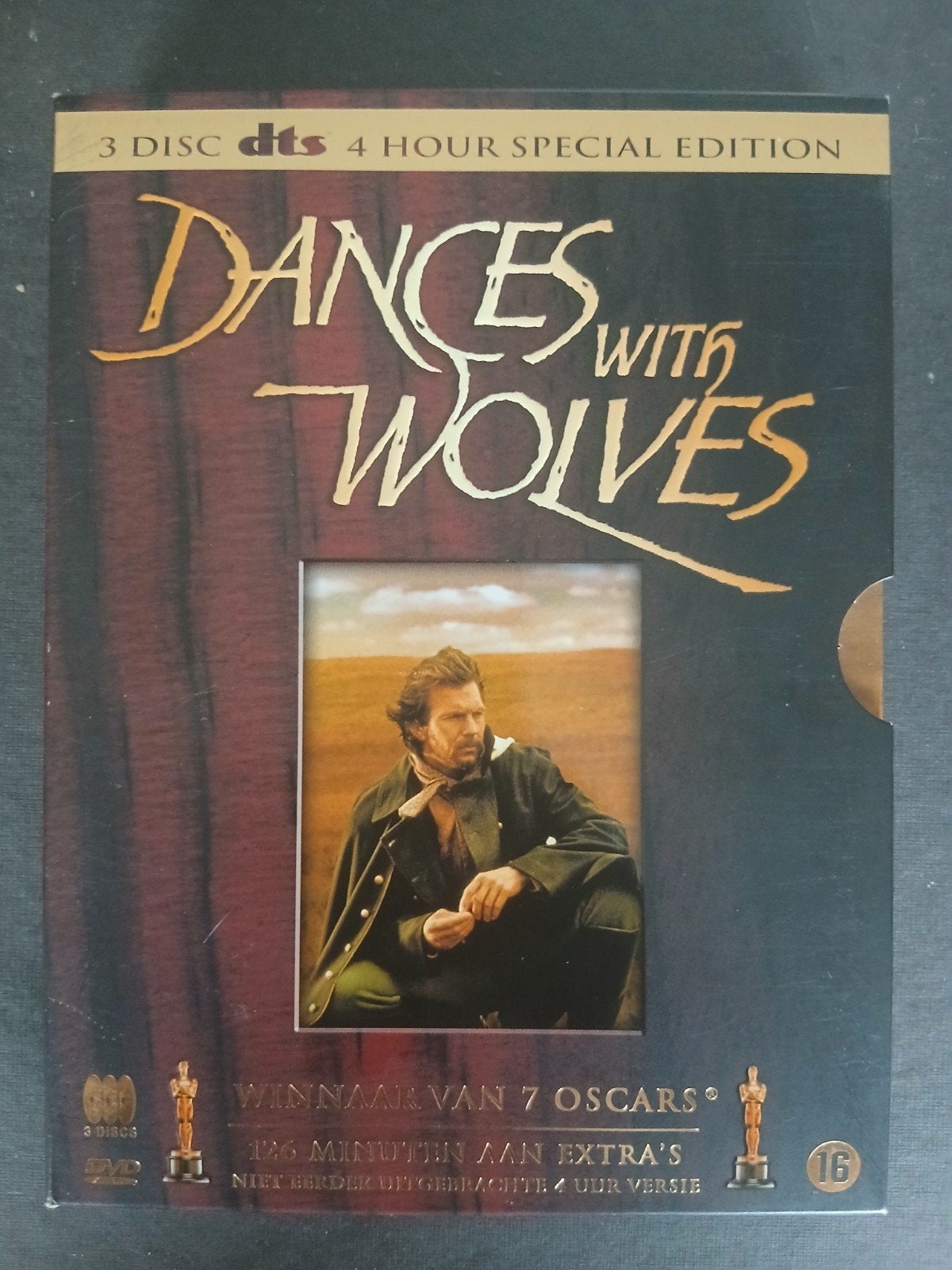 Dances with Wolves (1990) Kevin Costner, Cd's en Dvd's, Dvd's | Actie, Engels, Vanaf 16 jaar, Verzenden, Nederlands