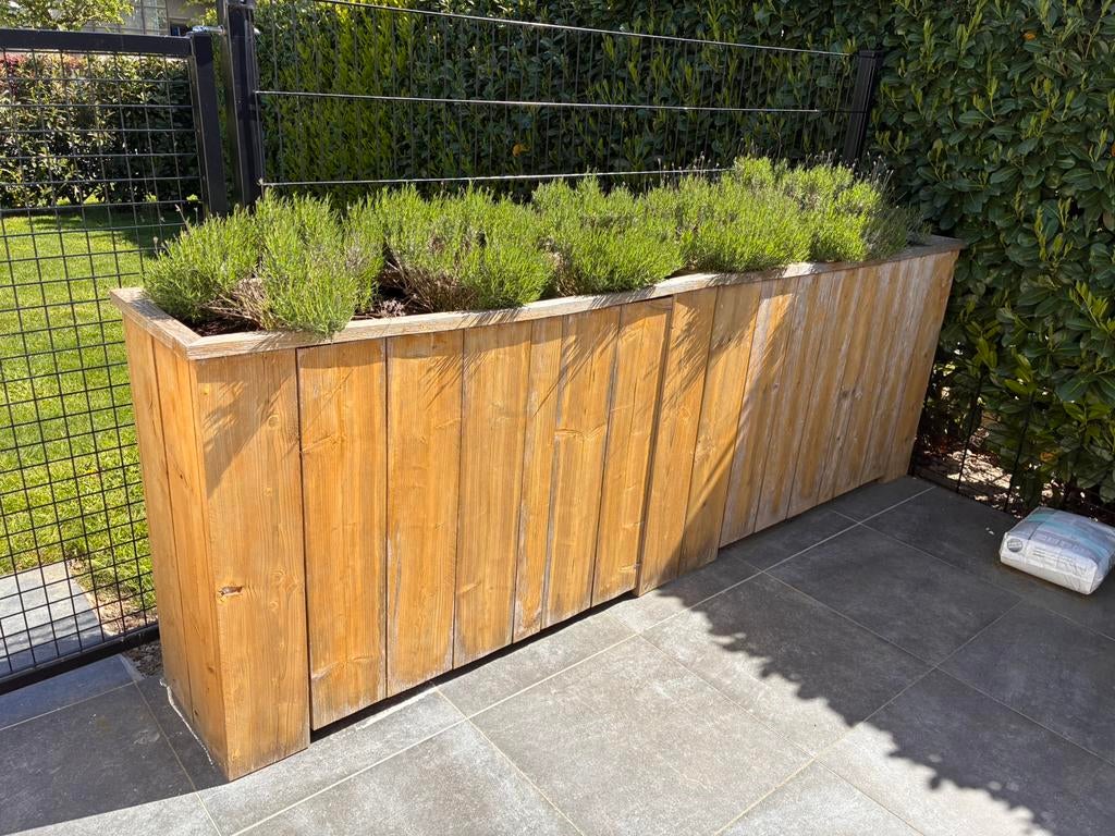 Houten plantenbak - 3m, Tuin en Terras, Ophalen, Gebruikt