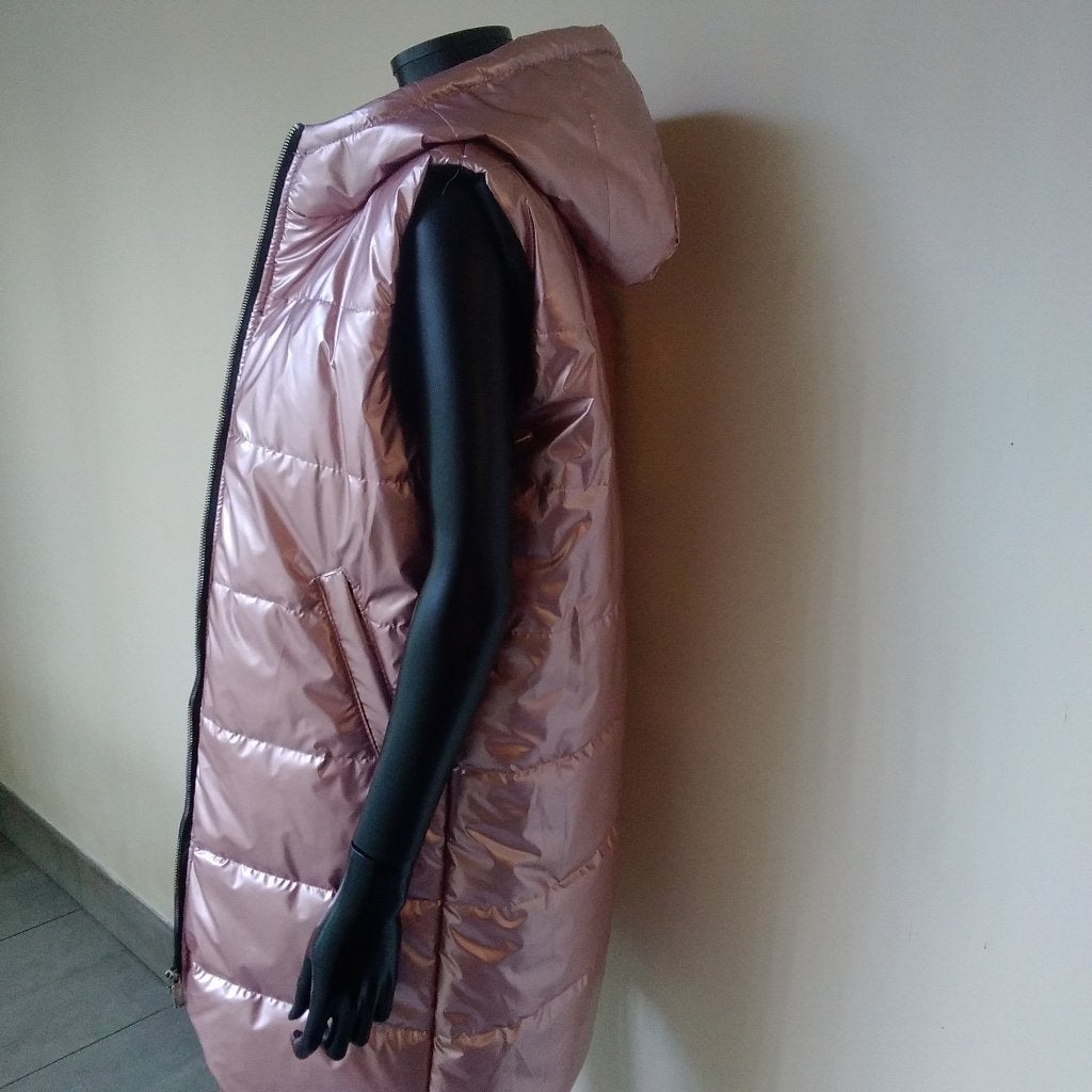 Magnifique gilet à capuche, Taille 38/40 (M), Rose, Bodywarmer, Comme neuf