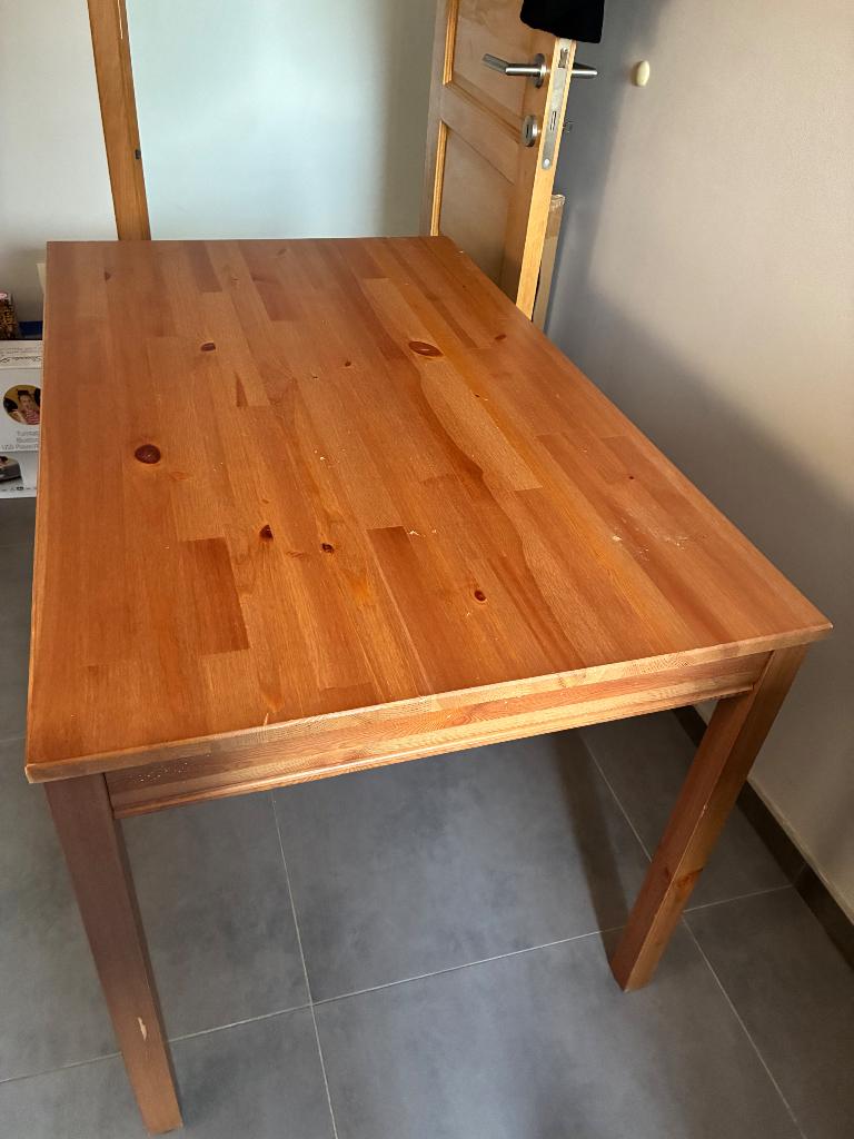 Set Table IKEA bois, Huis en Inrichting, Tafels | Eettafels, Gebruikt, 50 tot 100 cm, 100 tot 150 cm, Vier personen, Rechthoekig