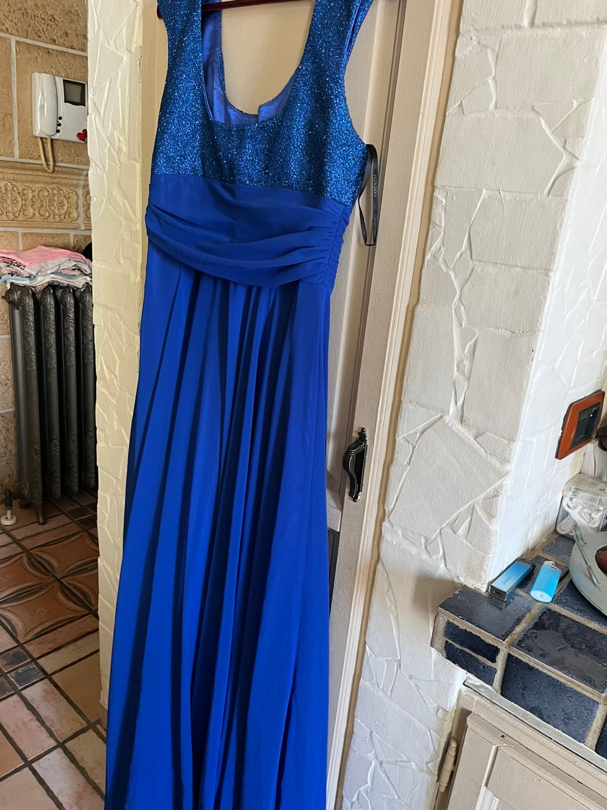 Mooie avondjurk maat 42 uit ceremoniewinkel, Ophalen of Verzenden, Zo goed als nieuw, Maat 42/44 (L)