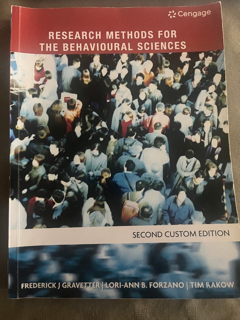 Research Methods for the Behavioural Sciences (2 custom ed.), Gelezen, Diverse auteurs, Ophalen of Verzenden, Geesteswetenschap