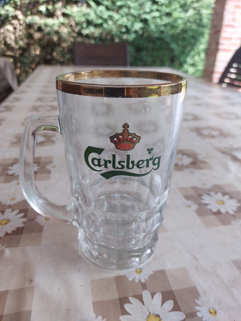 Carlsberg glas 0,5 liter, Ophalen of Verzenden, Zo goed als nieuw, Glas of Glazen, Overige merken