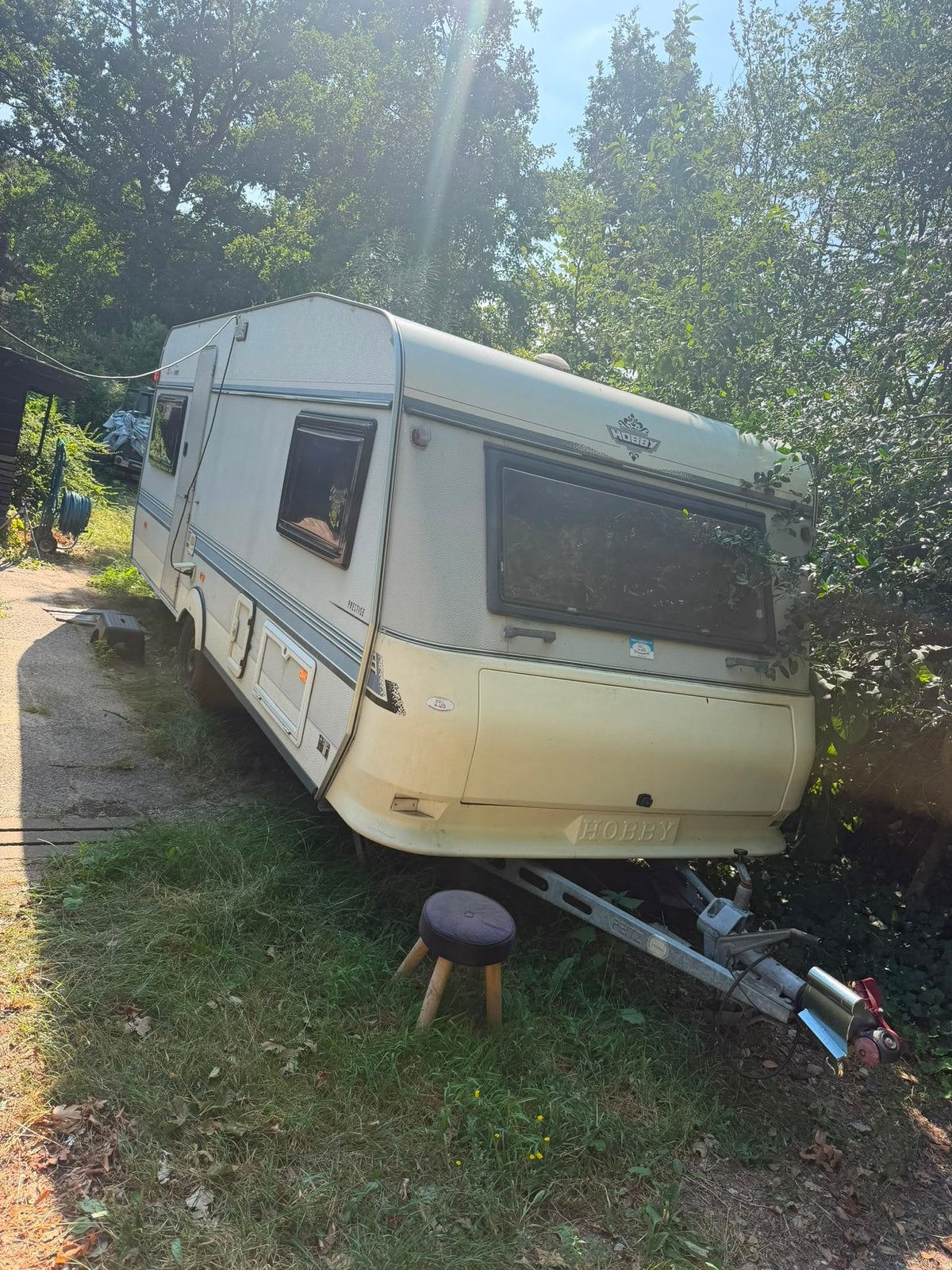 Hobby caravan topstaat met tent, Caravans en Kamperen, Caravans, Bedrijf, Hobby