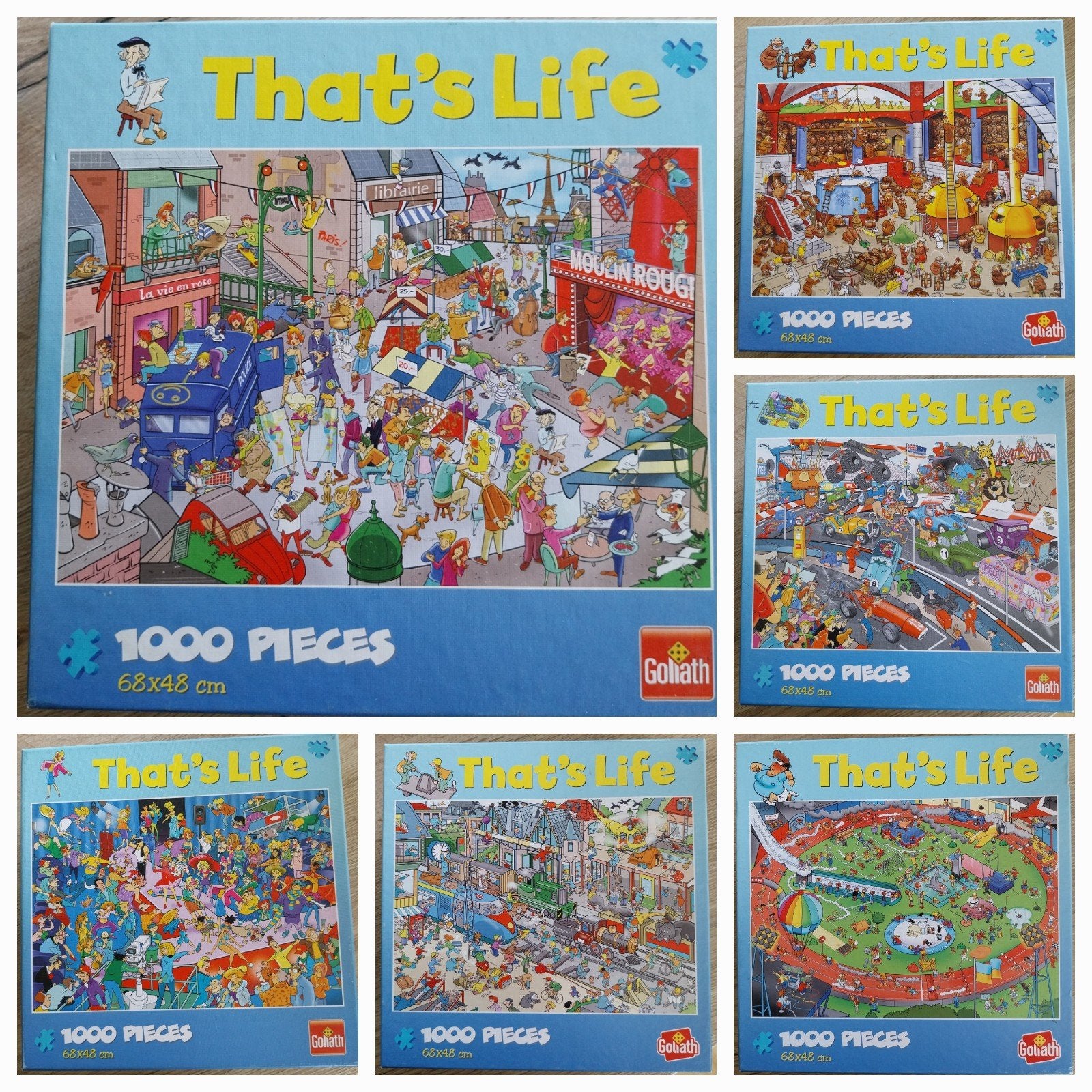 6 puzzels that'life, Ophalen, 500 t/m 1500 stukjes, Zo goed als nieuw, Legpuzzel