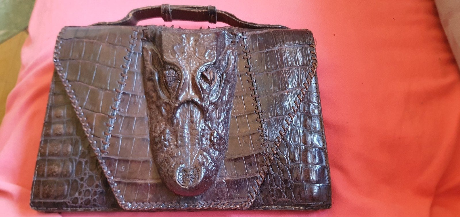 Krokodillen handtas, Ophalen of Verzenden, Handtas