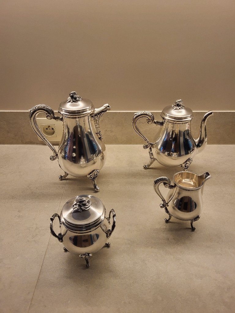 Christofle Pompadour koffie/theeservies, Antiek en Kunst, Ophalen, Zilver