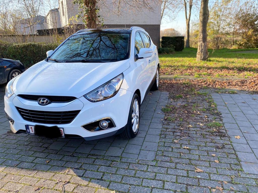 Hyundai IX35 4WD, Auto's, Euro 5, Wit, Leder, Particulier