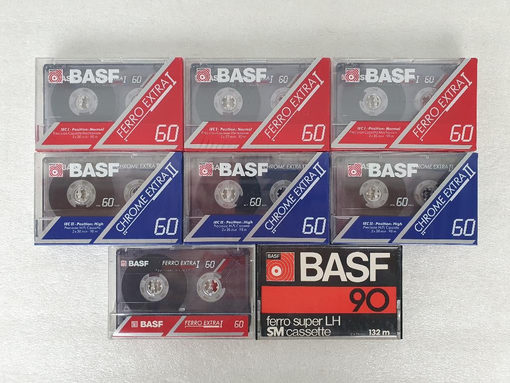 Lot van 8 BASF cassettes, Enlèvement ou Envoi, Neuf, dans son emballage