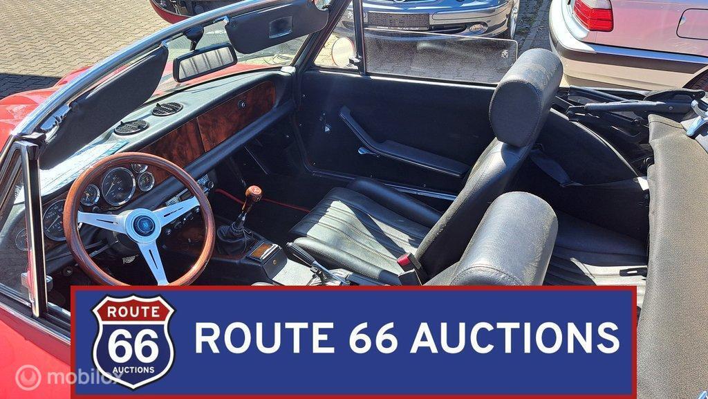 Fiat Spider Sport 1600 | 1973 | Route 66 Auctions, Auto's, Zwart, Bedrijf, Handgeschakeld, Overige carrosserie