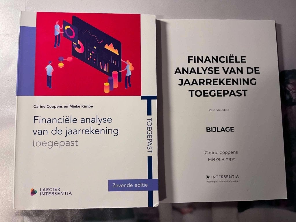 Financiële analyse van de jaarrekening toegepast + Bijlage, Boeken, Ophalen of Verzenden, Zo goed als nieuw, Hogeschool