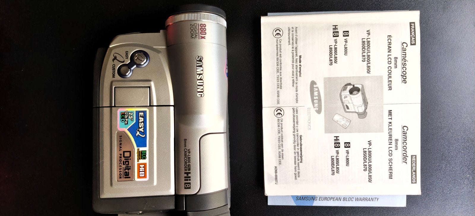 caméscope 8 mm modèle Samsung : VP-L800, TV, Hi-fi & Vidéo, Enlèvement, Utilisé, Caméra, Samsung