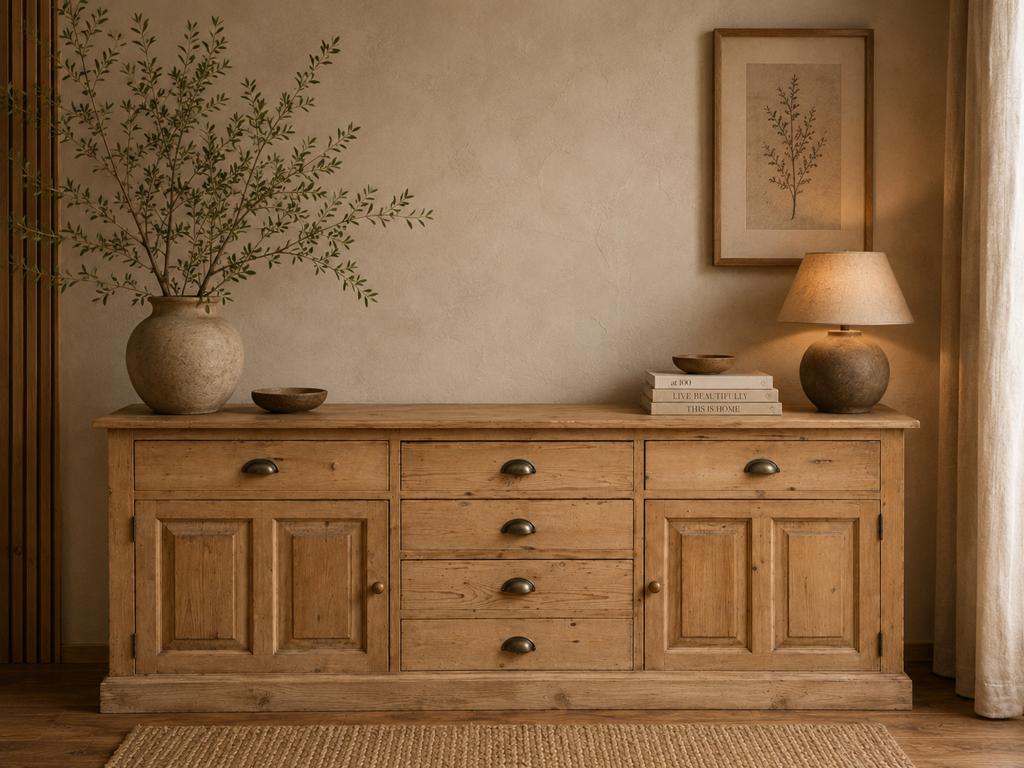 Oud grenen dressoir met prachtige geleefde Patine, Ophalen, Zo goed als nieuw