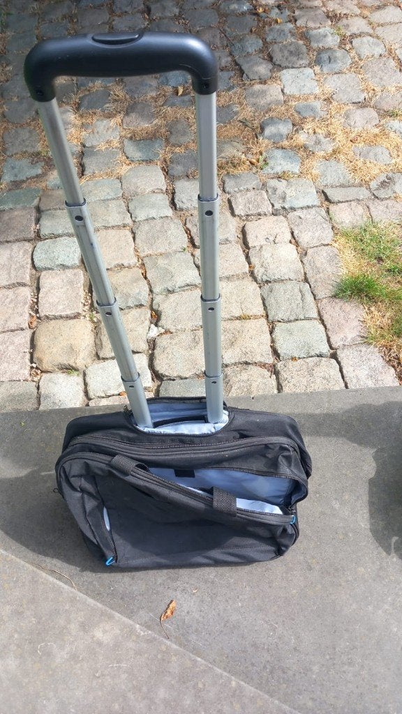 laptop / handbagetas op wieltjes met handvat, Enlèvement, Comme neuf, Noir, Poignée extensible