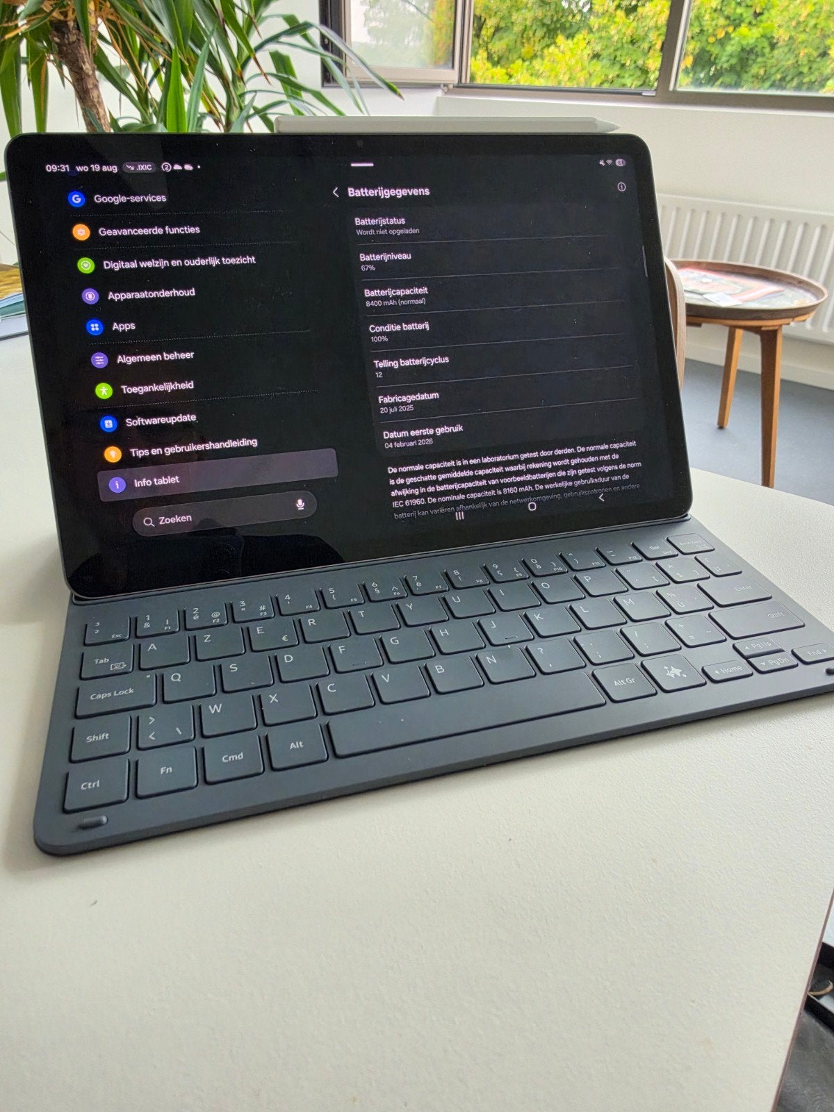 Samsung S11 met Azerty book cover 128GB, Ophalen, SM-X730, 11 inch, Nieuw