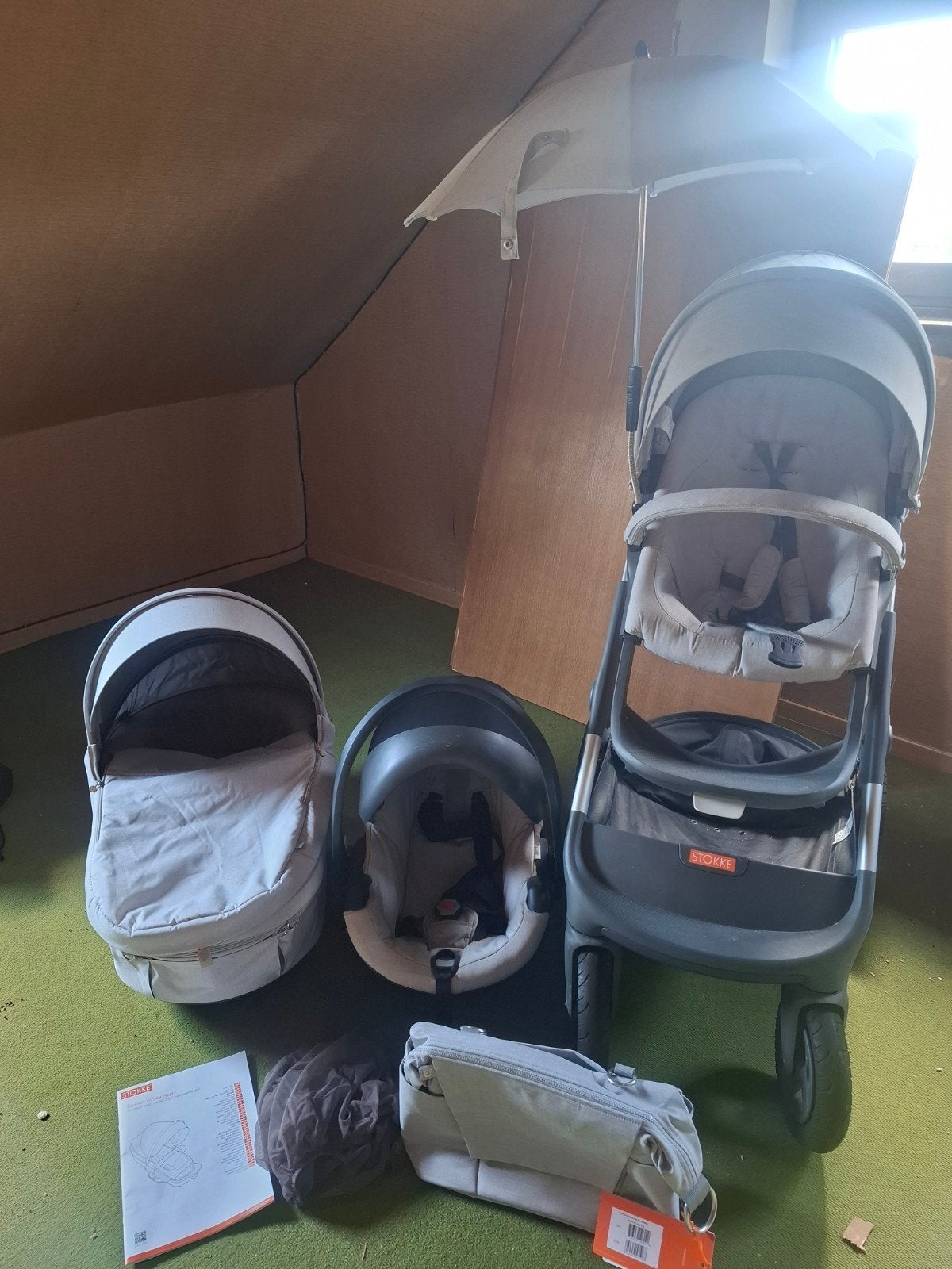 Poussette - Buggy Stokke Trailz - Gris, Enfants & Bébés, Buggys, Enlèvement, Autres marques, Ombrelle