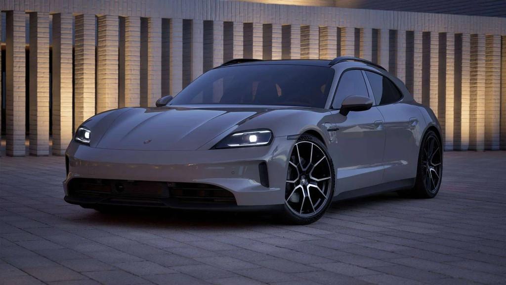 Porsche Taycan Sport Turismo 105 kWh/Crayon/Sunshine Control, Autos, Cuir, Argent ou Gris, Achat, 2270 kg