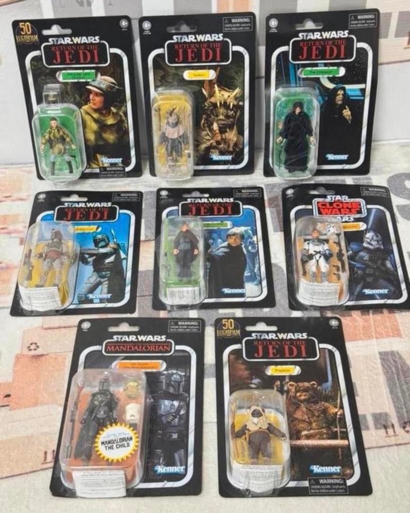 Partij 8x STAR WARS poppetjes figure TVC Kenner Hasbro NIEUW, Verzamelen, Ophalen of Verzenden, Nieuw, Actiefiguurtje