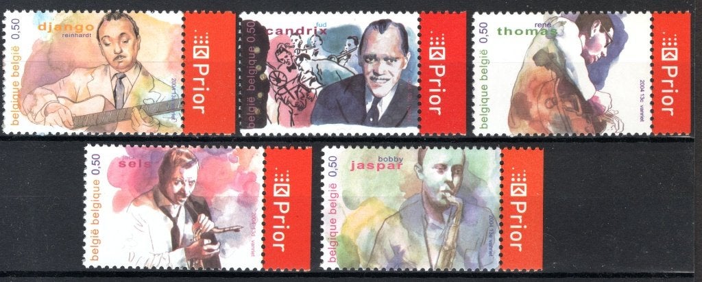 3284/3288 MNH** 2004 - Belgische Jazz, Postzegels en Munten, Postzegels | Europa | België, Verzenden, Postfris, Postfris