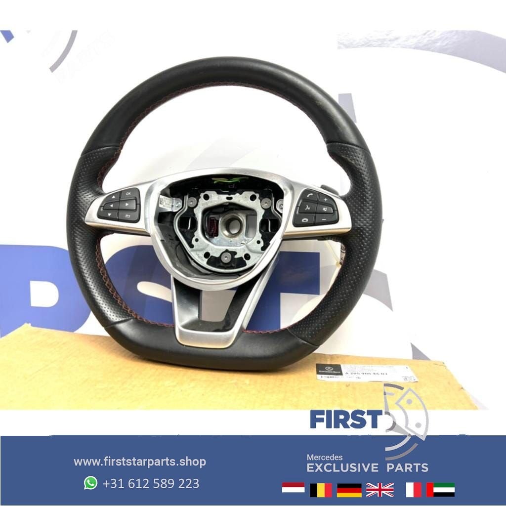 W205 C Klasse W253 GLC Klasse AMG Stuur Mercedes zwart leer, Gebruikt, -, -, Ophalen of Verzenden