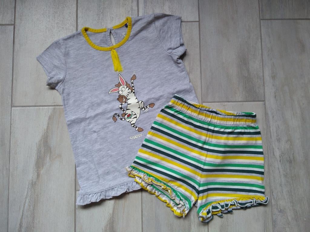 ✿ M92 - Woody zomerpyjama thema zebra, Kinderen en Baby's, Kinderkleding | Maat 92, Nacht- of Onderkleding, Gebruikt, Meisje, Ophalen of Verzenden