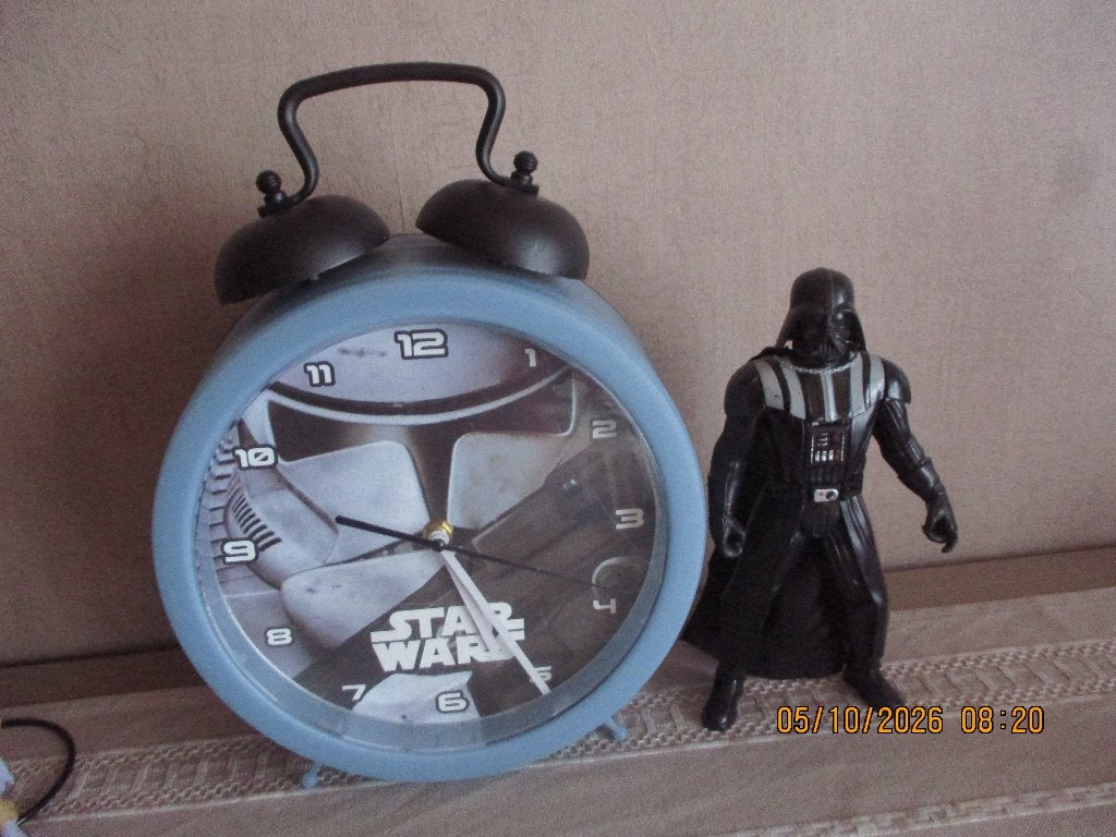 Star Wars klok + pop Darth Vader, Ophalen of Verzenden, Gebruikt, Actiefiguurtje
