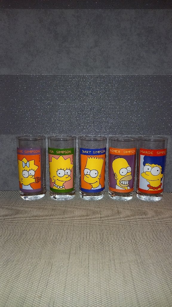 The Simpsons glazen, Ophalen of Verzenden, Zo goed als nieuw, Frisdrankglas