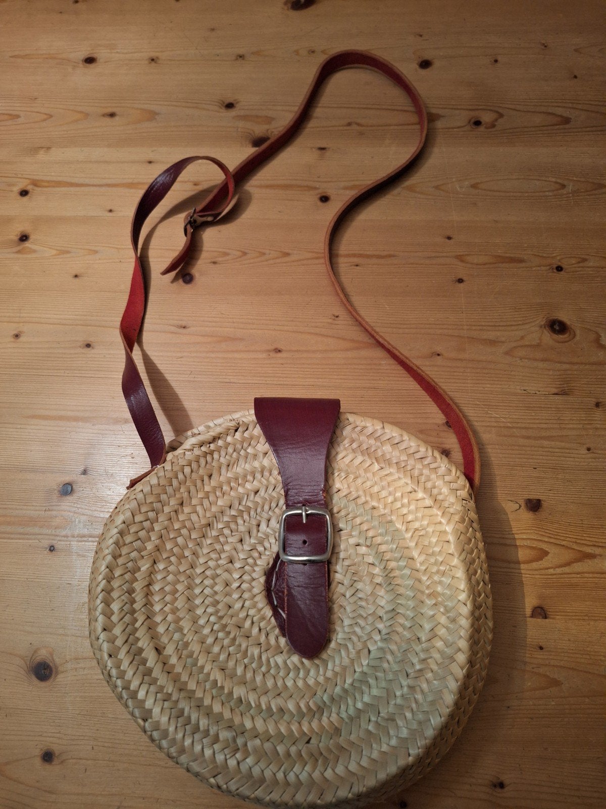rieten ronde boho schoudertas. NIEUW., Ophalen of Verzenden
