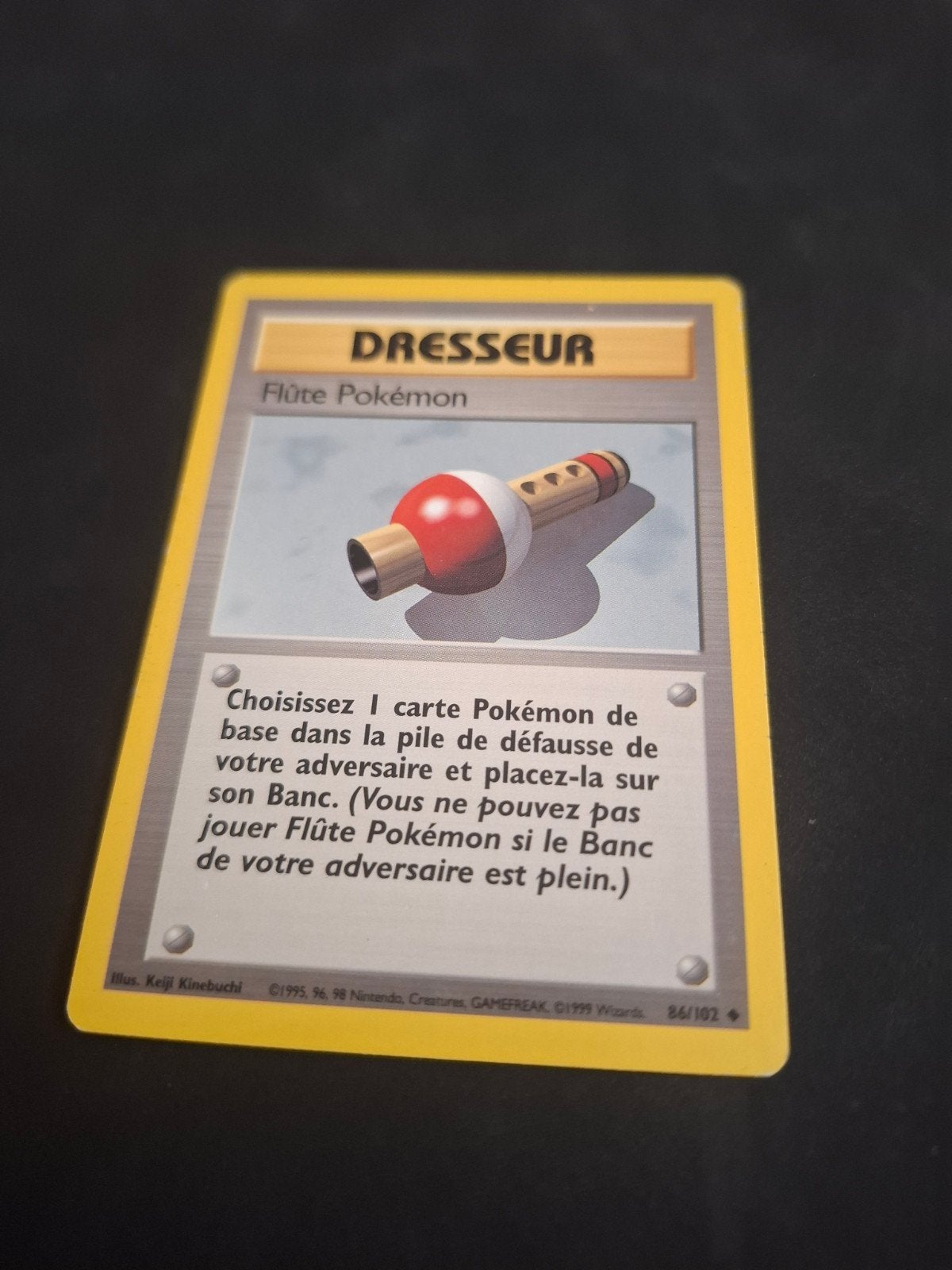 Fluit Pokémon Trainer Kaart (Frans) - Base Set 86/102, Ophalen of Verzenden