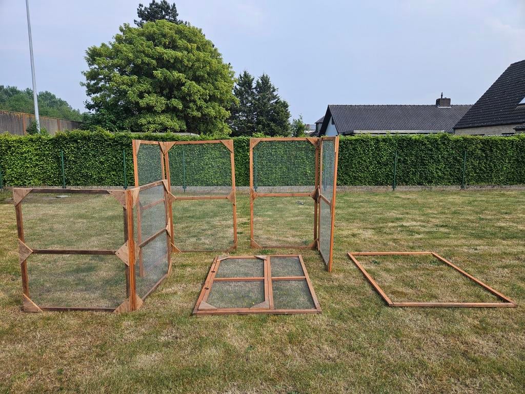 Houten kippenren / dierenren – stevige kwaliteit, Enlèvement, Comme neuf, Bois, Volière