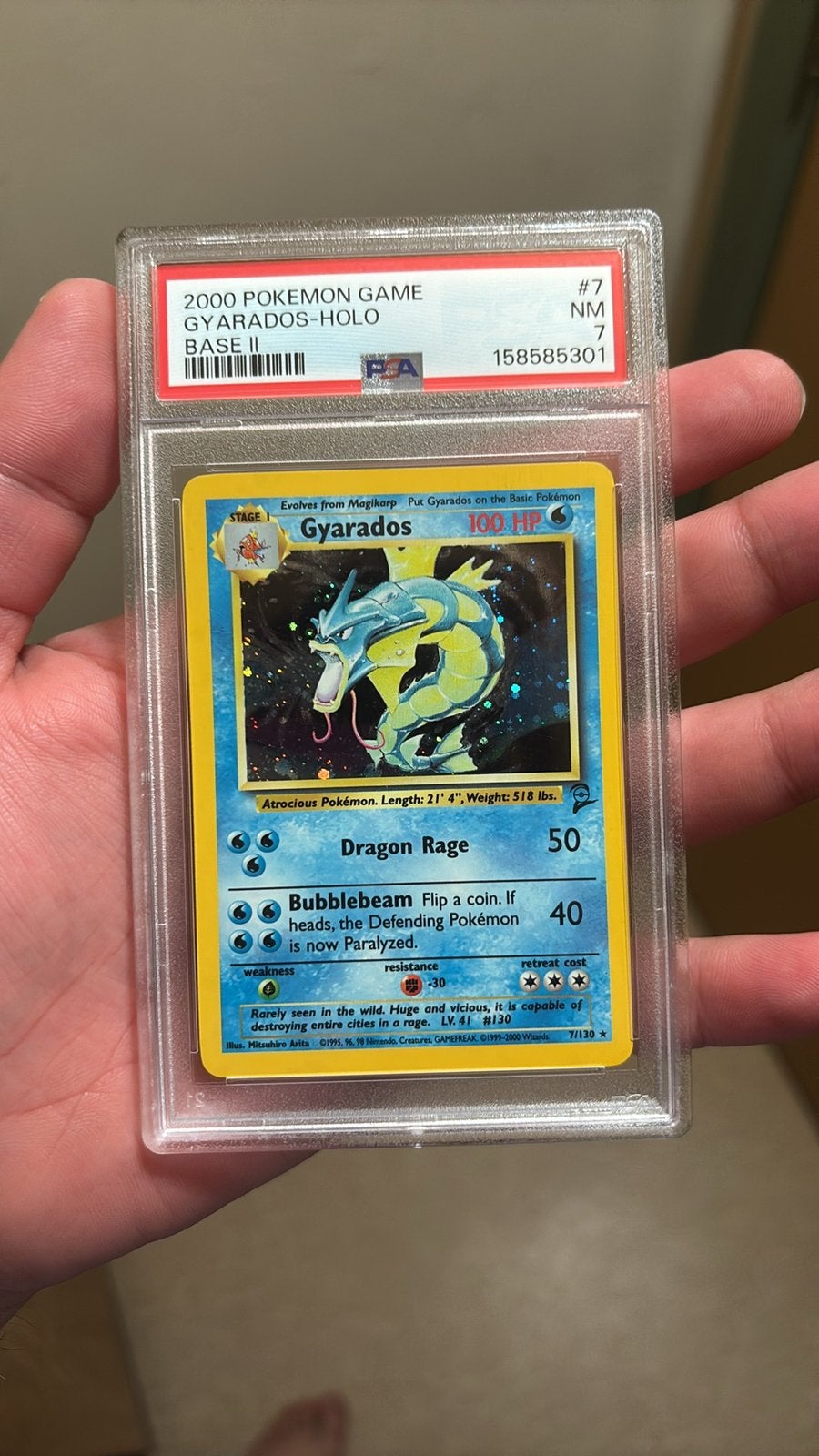 Gyrados holo base set 2 PSA 7, Ophalen, Nieuw