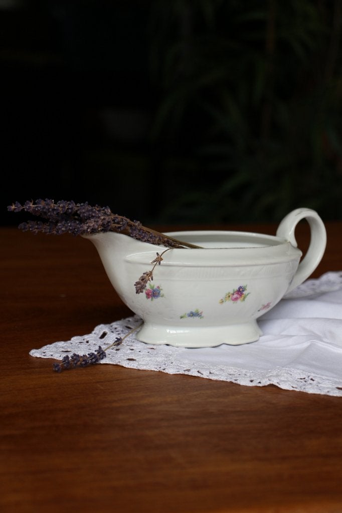 Saucière ancienne en porcelaine fine polonaise Chodziez, Antiquités & Art, Enlèvement