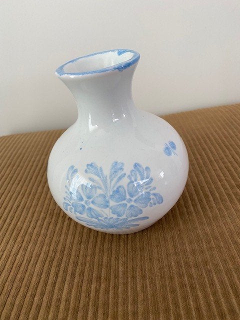 Blauw/wit vaasje, Ophalen of Verzenden