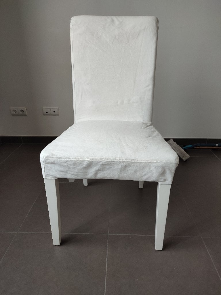 stoelen + tafel, Maison & Meubles, Chaises, Enlèvement, Comme neuf, Blanc, Bois