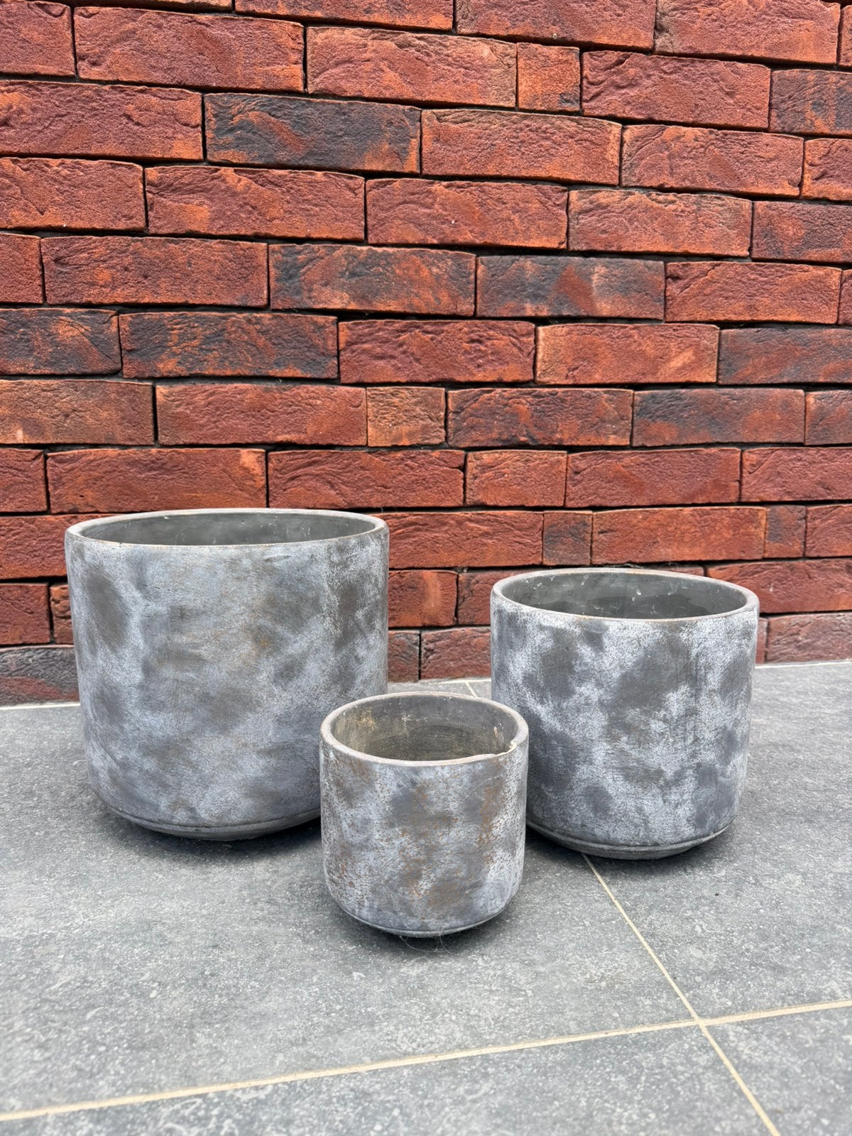 Plantenpotten binnen, Jardin & Terrasse, Pots de fleurs, Rond, Pierre, Comme neuf, Enlèvement